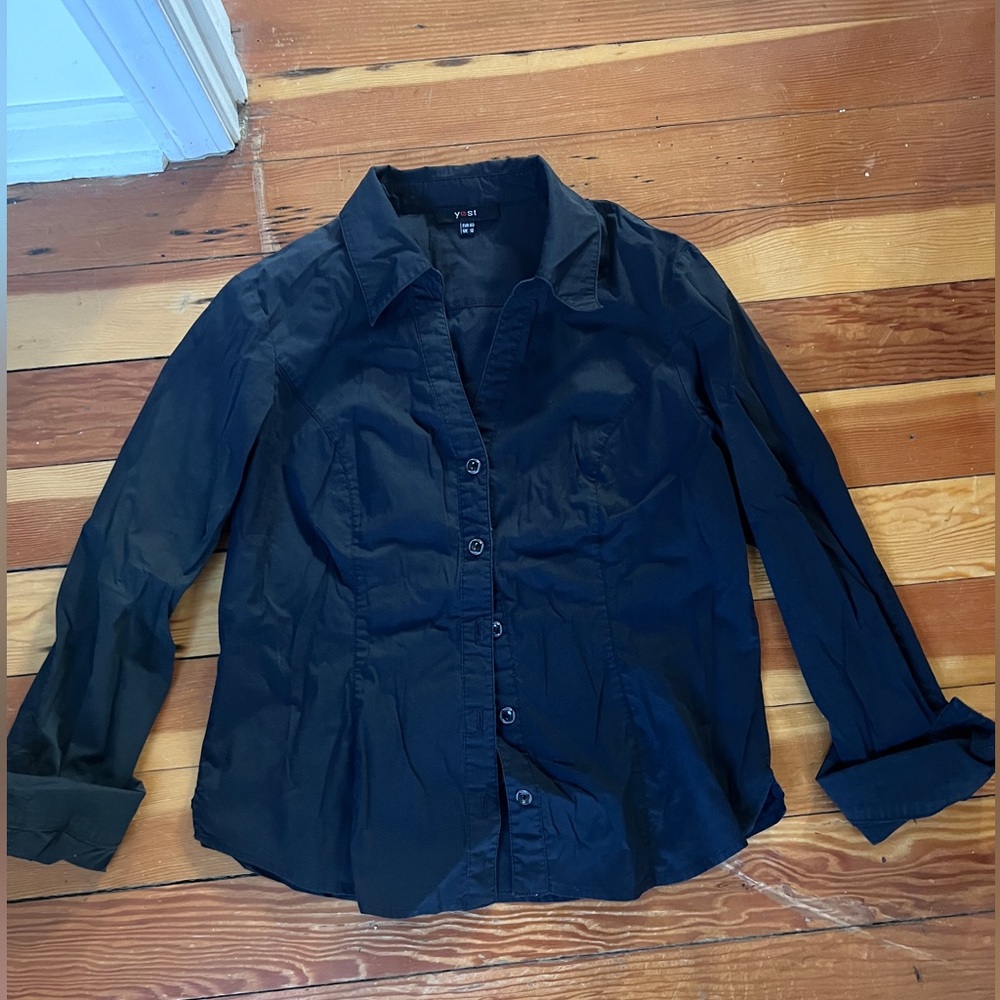 90’s vintage black button down top